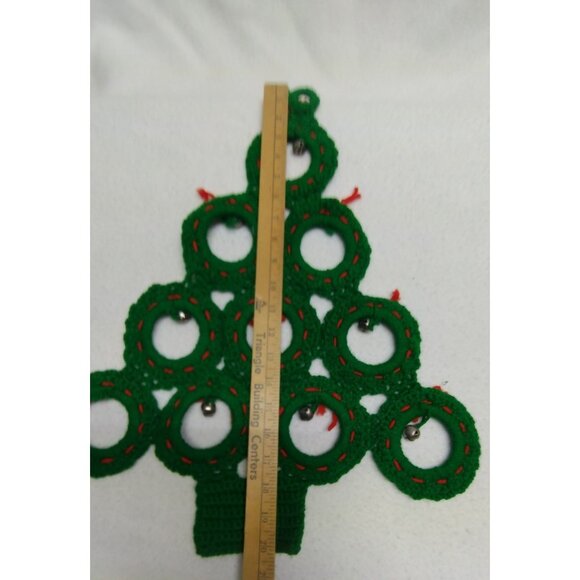 Handmade Crochet Christmas Tree With Wreath Ornaments & Bells‎ - Picture 4 of 6
